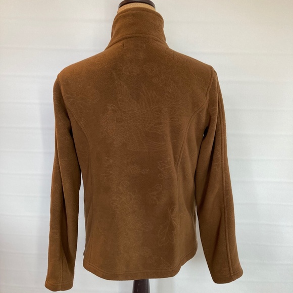 eivissa Brown Fleece Jacket, long sleeve, fleece, zipper close, size large - Picture 2 of 8